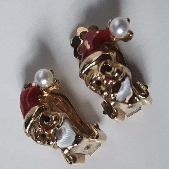 Santa Vintage Clip Earrings - Picture 6 of 7